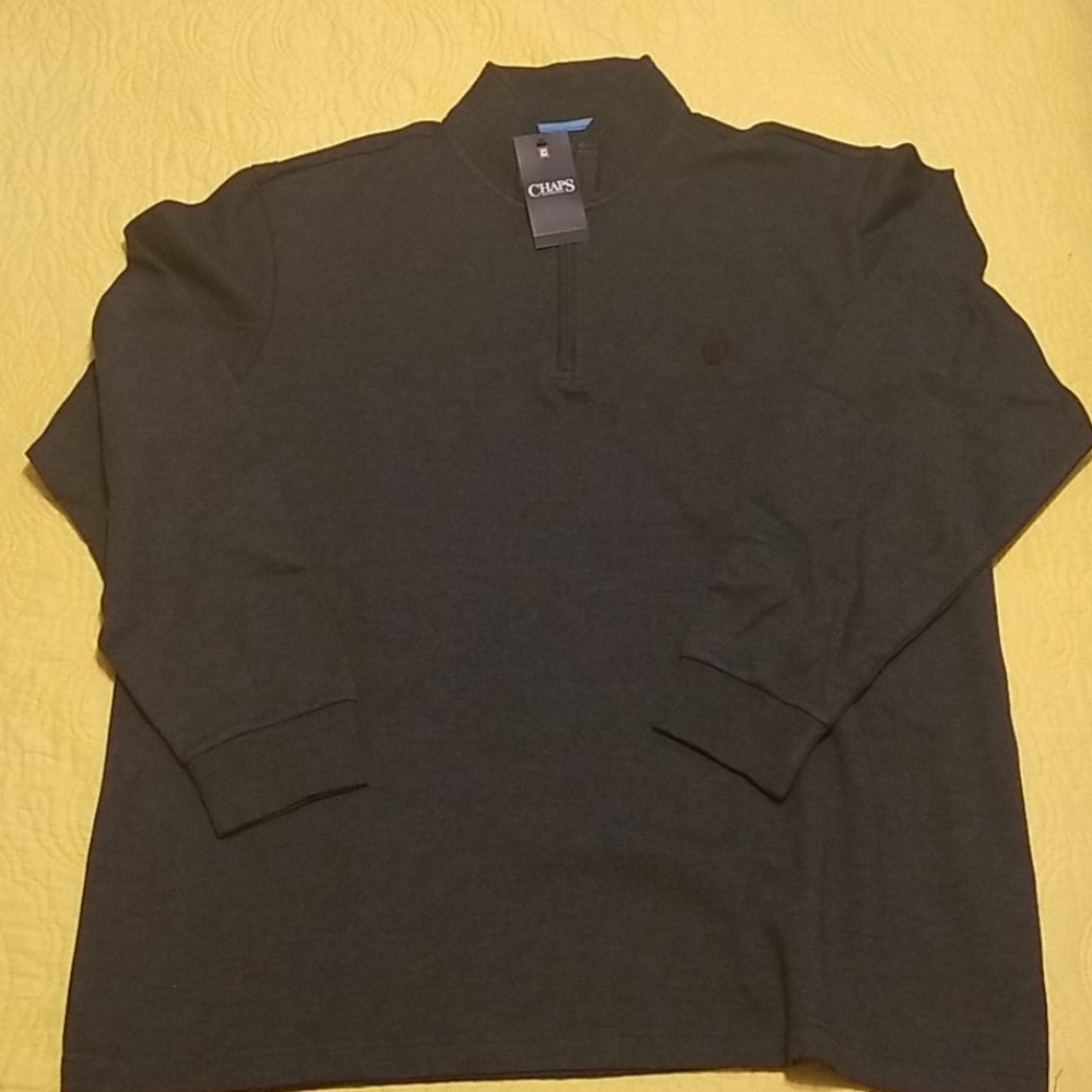 CHAPS Quarterzip pullover Navy Blue Mens 2XB